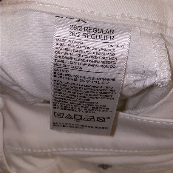 ✨BANANA REPUBLIC WHITE GIRLFRIEND JEANS SIZE 2 / 26✨ - Picture 6 of 9